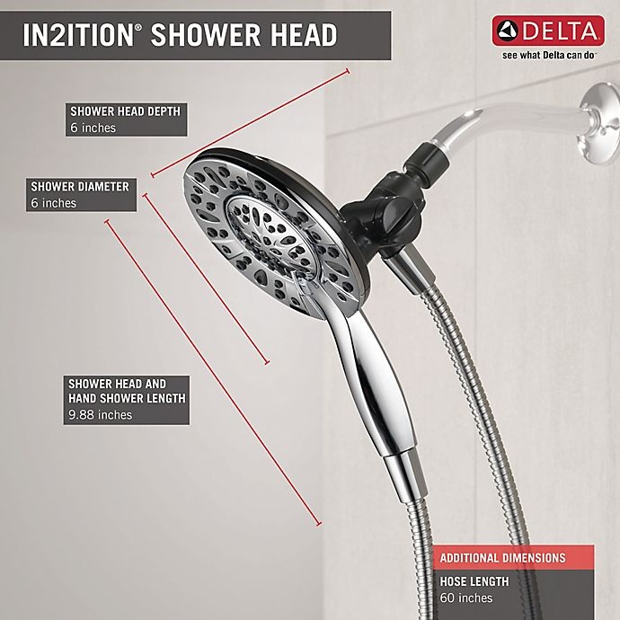 slide 2 of 11, Delta In2ition Hand Shower and Showerhead - Chrome, 1 ct