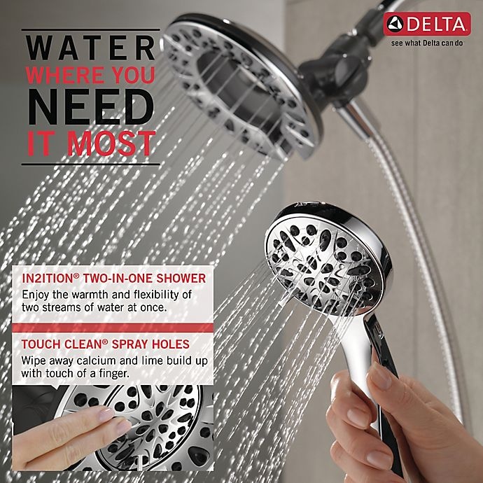 slide 11 of 11, Delta In2ition Hand Shower and Showerhead - Chrome, 1 ct