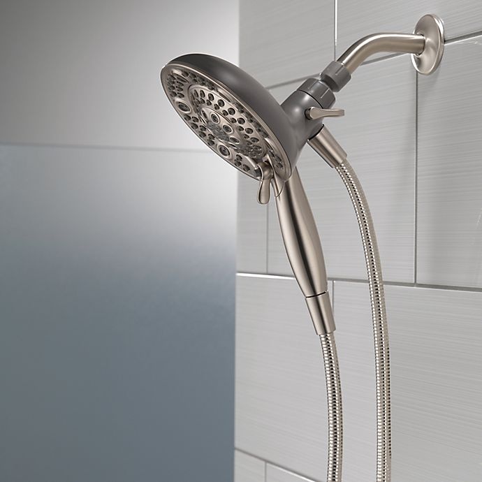 slide 2 of 7, Delta In2ition Two-in-One Handheld Shower Head - Brushed Nickel, 1 ct