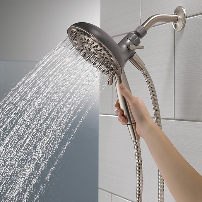 slide 5 of 7, Delta In2ition Two-in-One Handheld Shower Head - Brushed Nickel, 1 ct