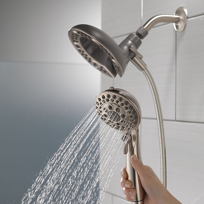 slide 6 of 7, Delta In2ition Two-in-One Handheld Shower Head - Brushed Nickel, 1 ct