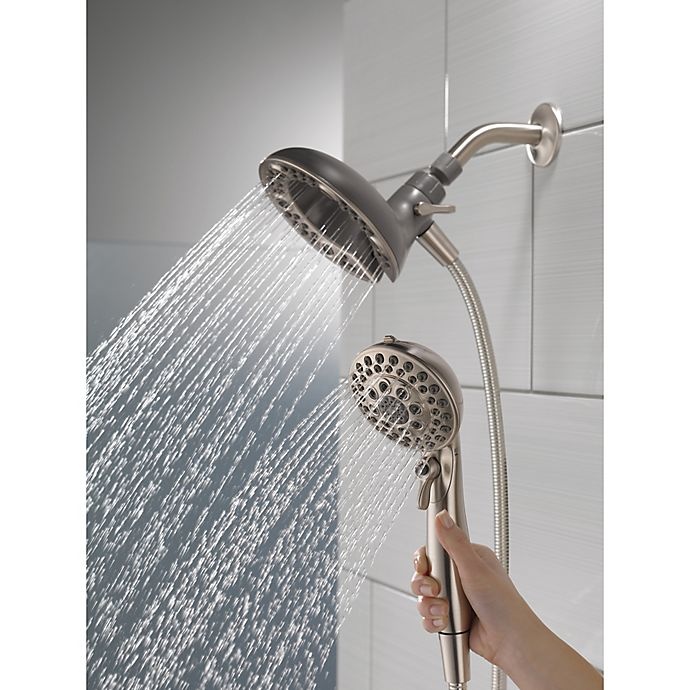 slide 7 of 7, Delta In2ition Two-in-One Handheld Shower Head - Brushed Nickel, 1 ct