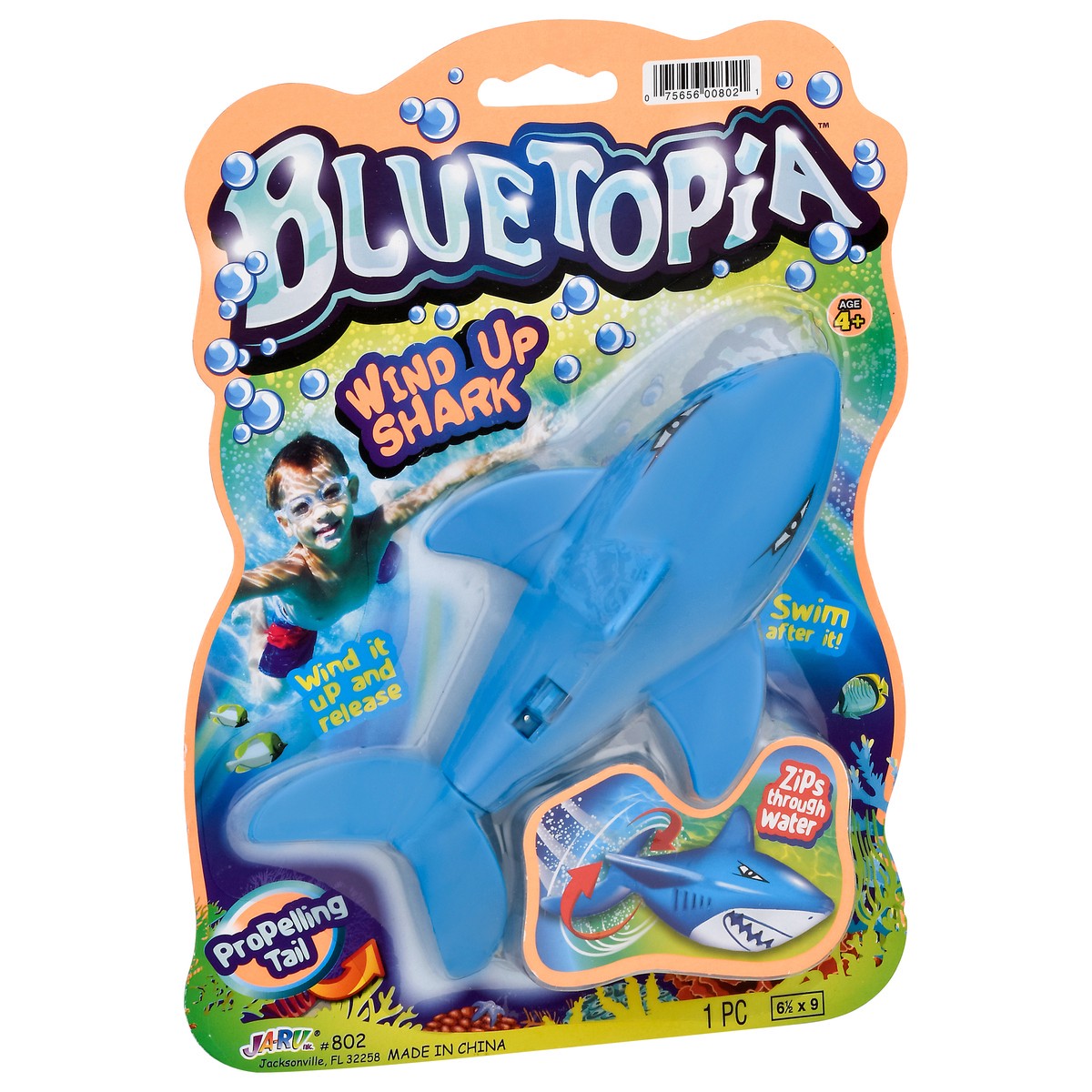 slide 4 of 9, Ja-Ru Blutopia Wind Up Shark Water Toy, 1 ct
