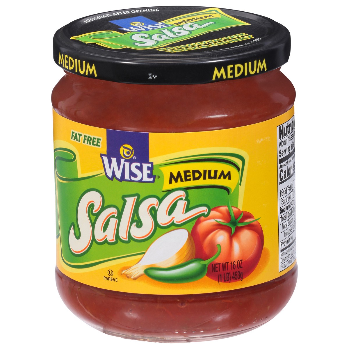 slide 5 of 9, Wise Fat Free Medium Salsa 16 oz, 16 oz