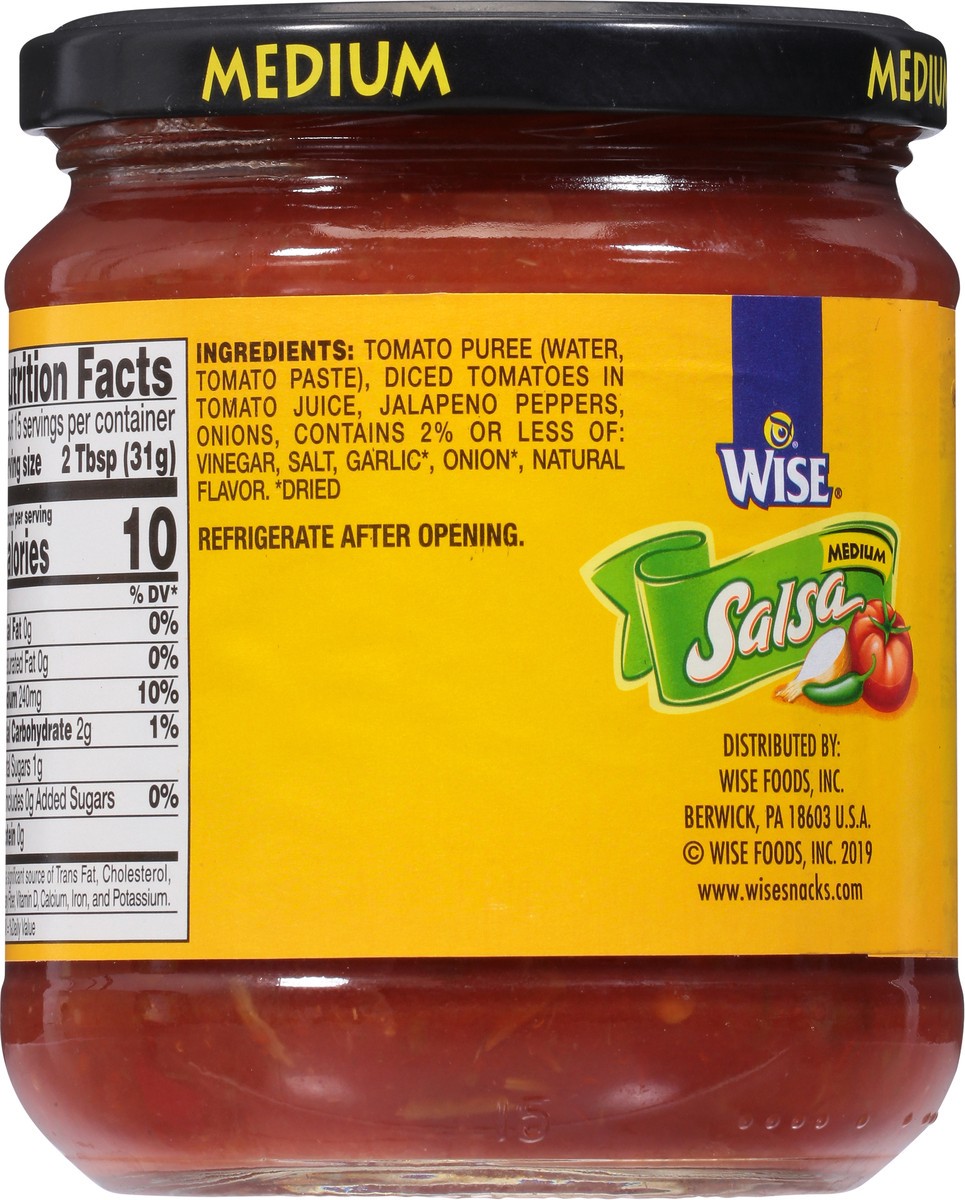 slide 8 of 9, Wise Fat Free Medium Salsa 16 oz, 16 oz