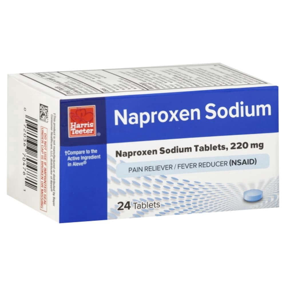 slide 1 of 1, Harris Teeter Naproxen Sodium Caplets, 24 ct