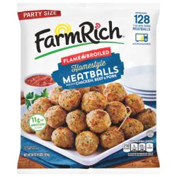 Farm Rich Homestyle Flame Broiled Meatballs Party Size 64 oz