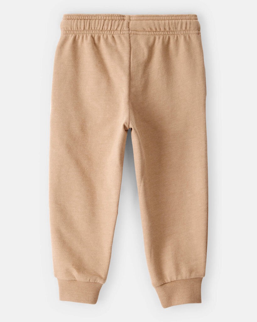 slide 3 of 3, Carter's Toddler Boy Construction French Terry Jogger - Tan Tan 3T, 1 ct