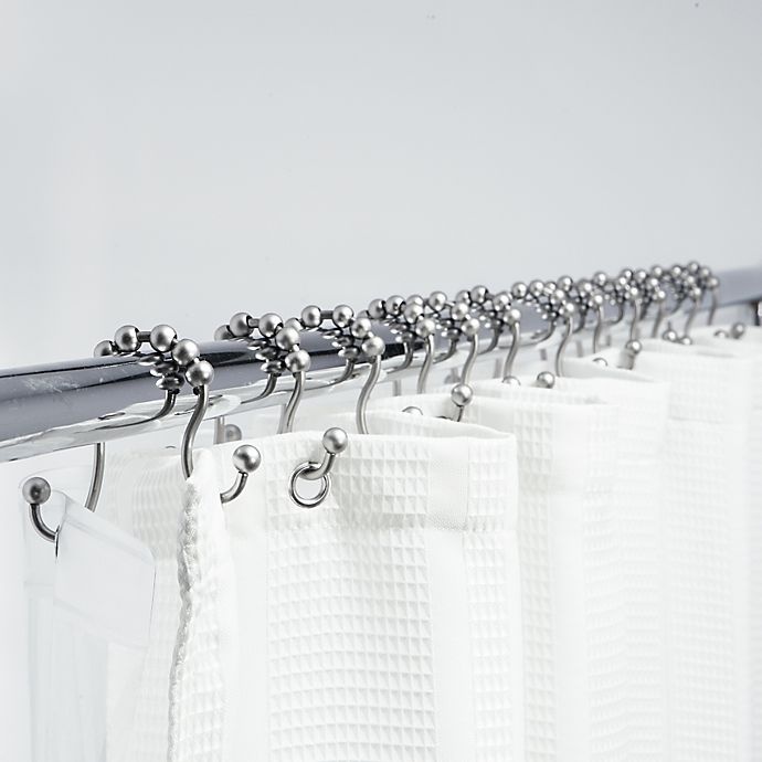 slide 3 of 7, Moen Double Shower Curtain Hooks - Brushed Nickel, 12 ct