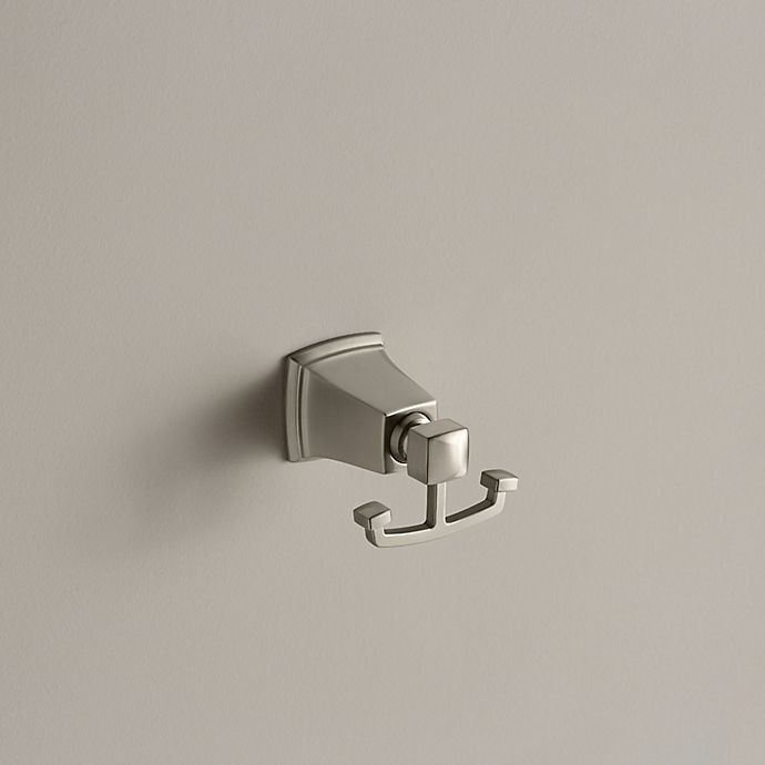 slide 3 of 3, Moen Boardwalk Double Robe Hook - Brushed Nickel, 1 ct