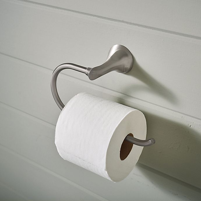 slide 2 of 4, Moen Darcy Press & Mark Wall Mount Toilet Paper Holder - Brushed Nickel, 1 ct