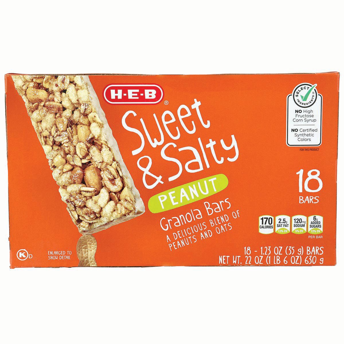 slide 1 of 1, H-B Sweet & Salty Peanut Granola Bars - 18 ct, 18 ct