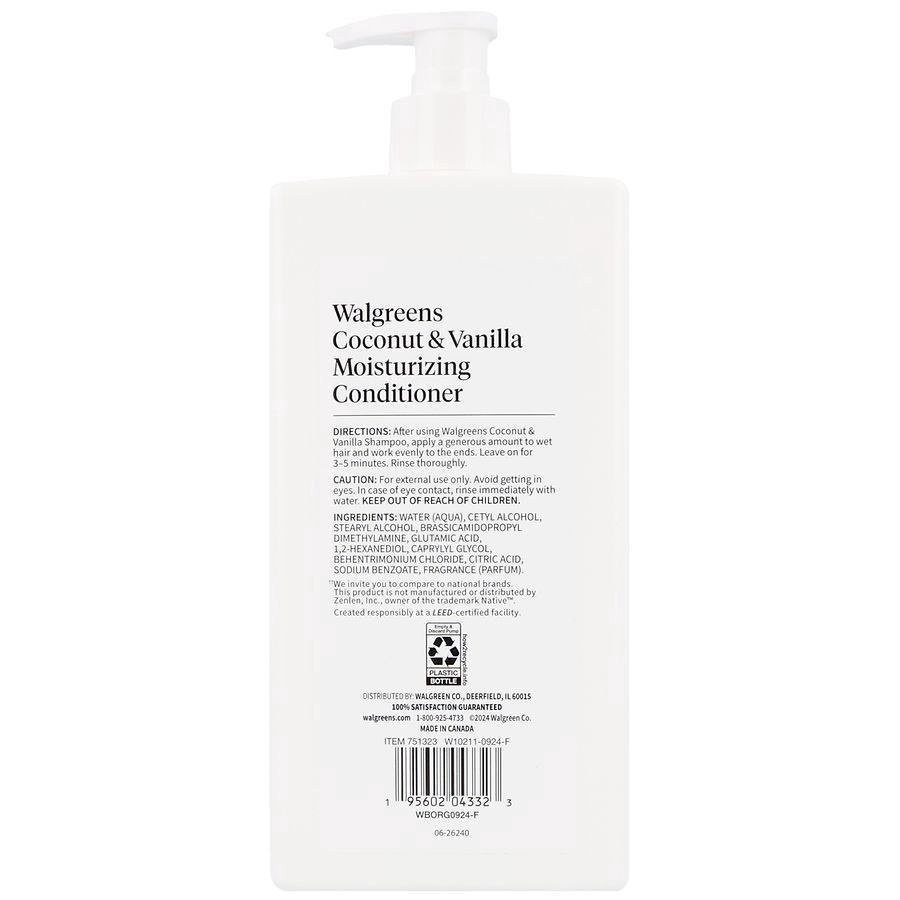 slide 3 of 5, Walgreens Moisturizing Conditioner Coconut & Vanilla, 18 fl oz