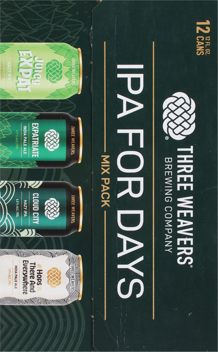slide 7 of 9, Three Weavers IPA for Days Beer Mix Pack 12 - 12 fl oz Cans, 12 ct; 12 oz
