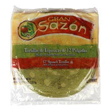Gran Sazon 12'' Spinach Tortillas