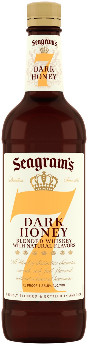 slide 1 of 1, Seagram's Dark Honey Blended Whiskey, 750 ml