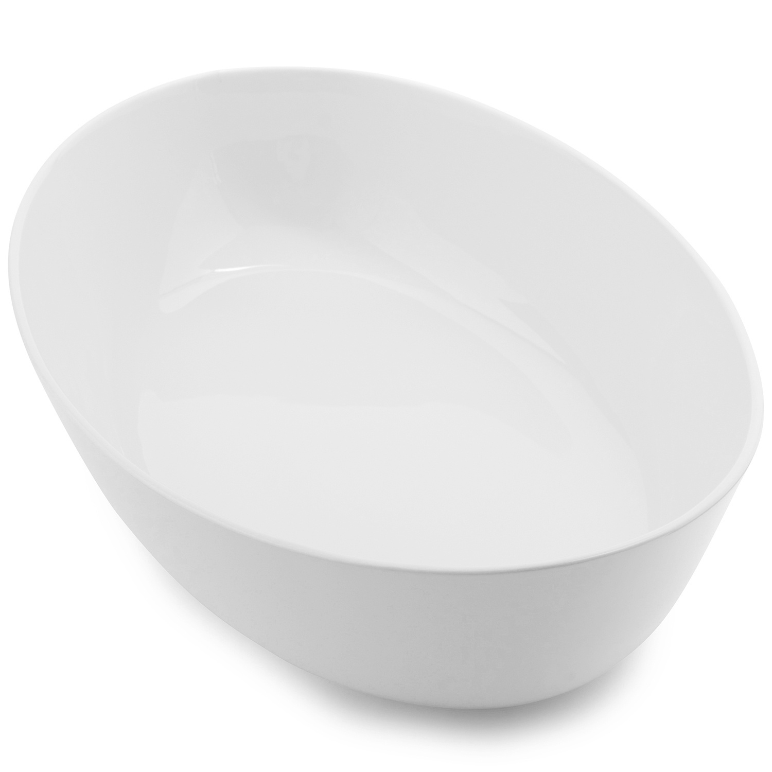 slide 1 of 1, Sur La Table Porcelain Oval Serving Bowl, White, 16 in