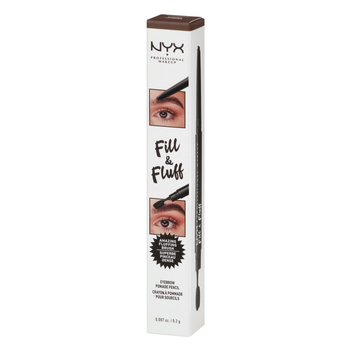 slide 9 of 9, NYX Professional Makeup FFEP05 Ash Brown Fill & Fluff Eyebrow Pomade Pencil 0.007 oz, 0.01 oz