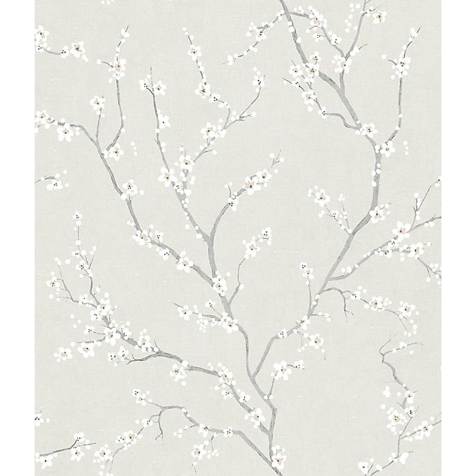 slide 2 of 7, RoomMates Cherry Blossom Peel & Stick Wallpaper - Beige, 1 ct