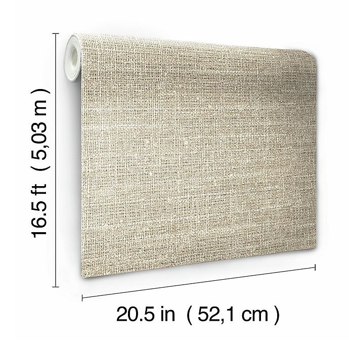 slide 8 of 8, RoomMates Tweed Peel & Stick Wallpaper - Brown, 1 ct