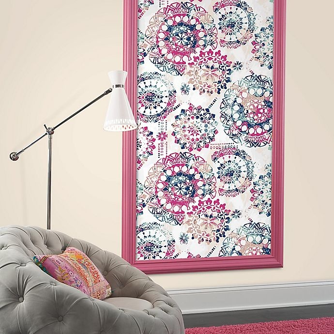 slide 3 of 4, RoomMates Bohemian Peel & Stick Wallpaper - Pink, 1 ct