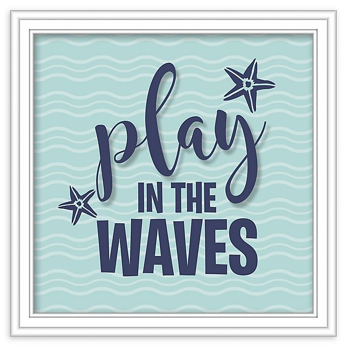 slide 1 of 1, RoomMates Play the Waves Square Shadowbox Wall Art, 10 in