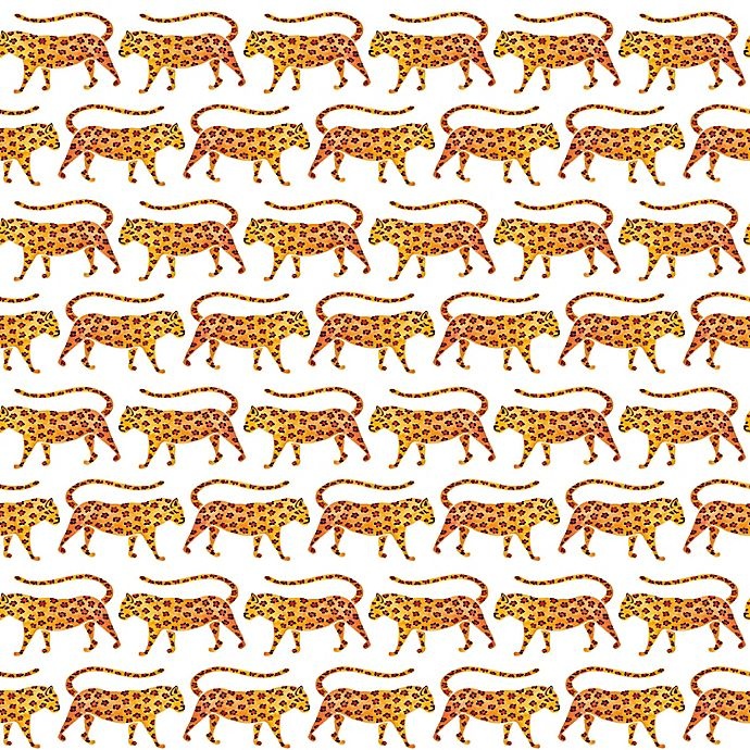 slide 2 of 8, RoomMates Cat Coquillette Jaguars Peel & Stick Wallpaper - Orange, 1 ct