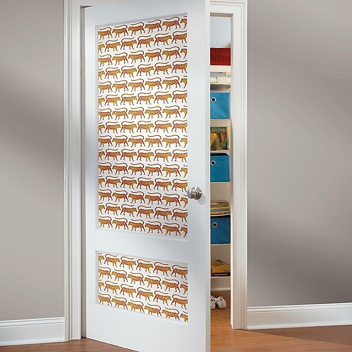 slide 8 of 8, RoomMates Cat Coquillette Jaguars Peel & Stick Wallpaper - Orange, 1 ct