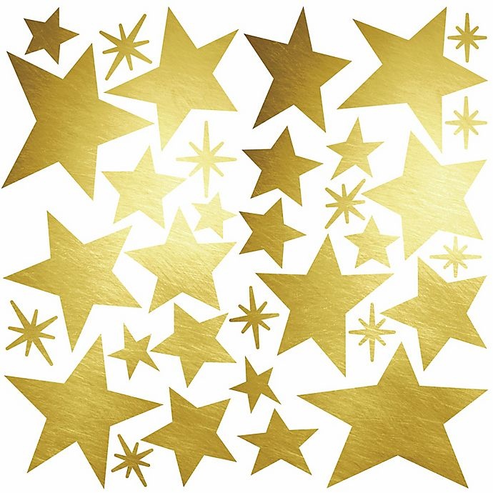 slide 2 of 3, York Wallcoverings RoomMates Star Peel & Stick Wall Decals - Gold, 1 ct