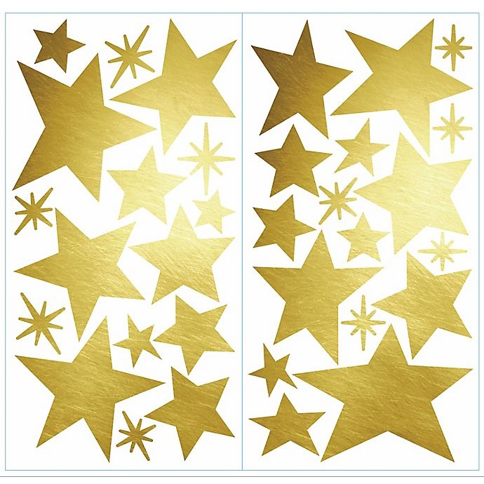 slide 1 of 3, York Wallcoverings RoomMates Star Peel & Stick Wall Decals - Gold, 1 ct