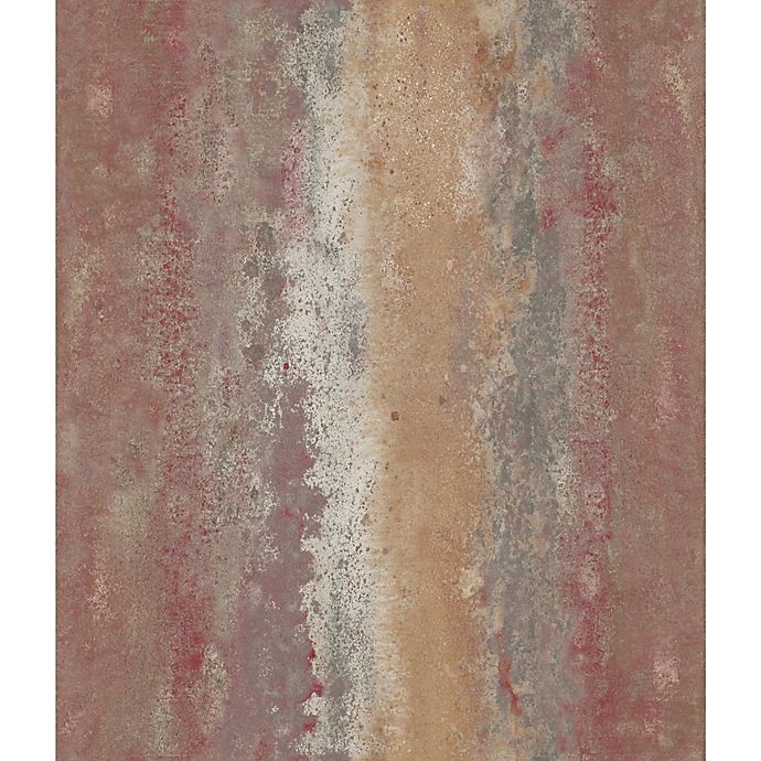 slide 2 of 8, RoomMates Oxidized Metal Peel & Stick Wallpaper - Red, 1 ct