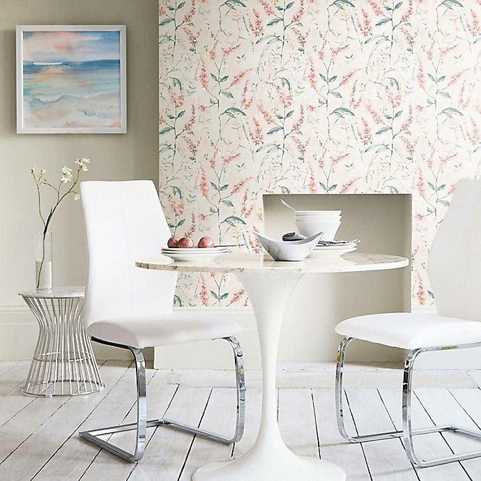 RoomMates Floral Sprig Peel & Stick Wallpaper Coral 1 ct Shipt