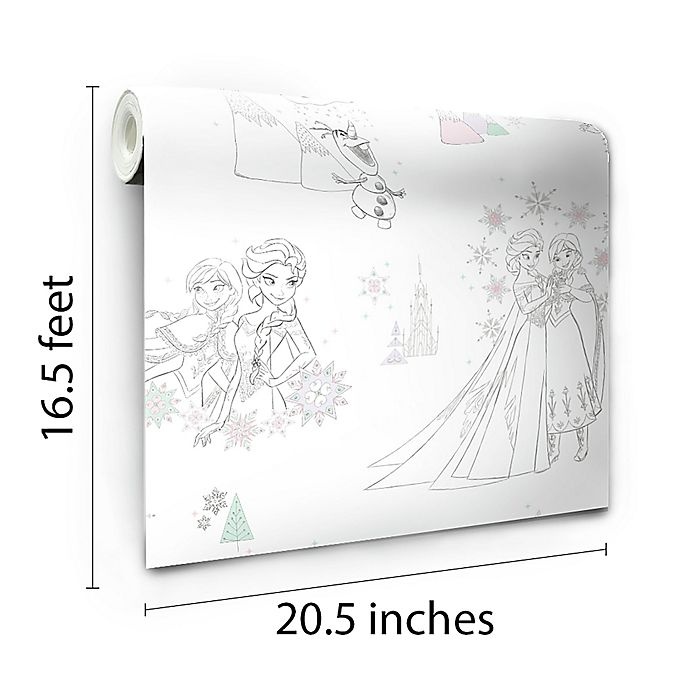 slide 7 of 7, RoomMates Disney Frozen Peel & Stick Wallpaper, 1 ct