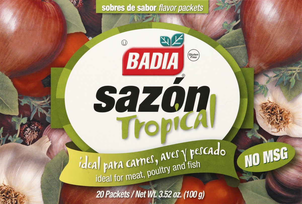 slide 1 of 9, Badia Sazon Tropical Flavor Packets 20 ea, 20 ct