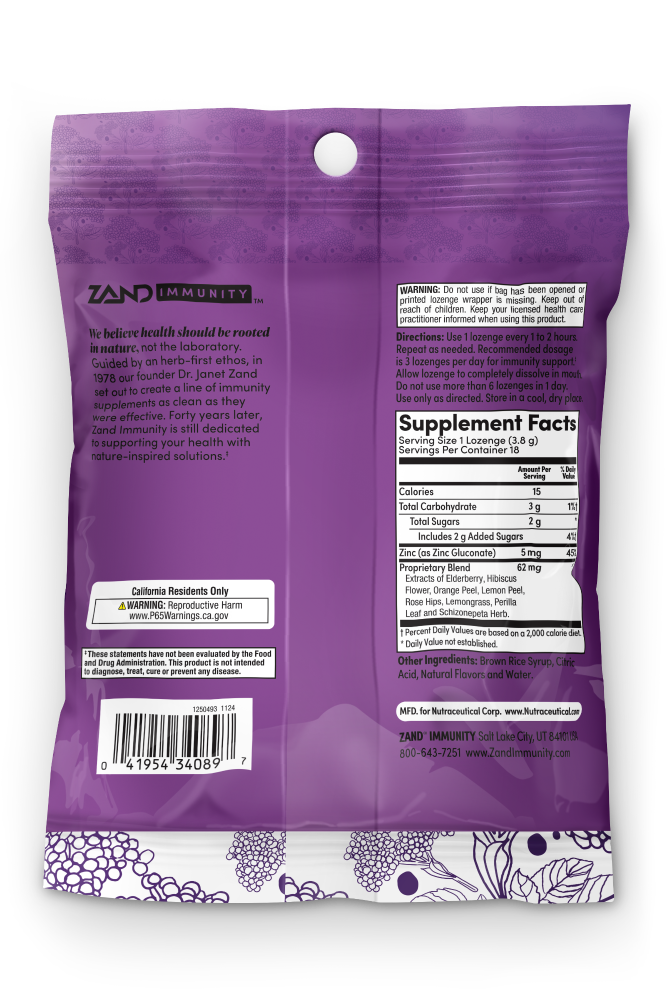 slide 3 of 3, Zand Lozenges Elderberry Zinc, 18 ct