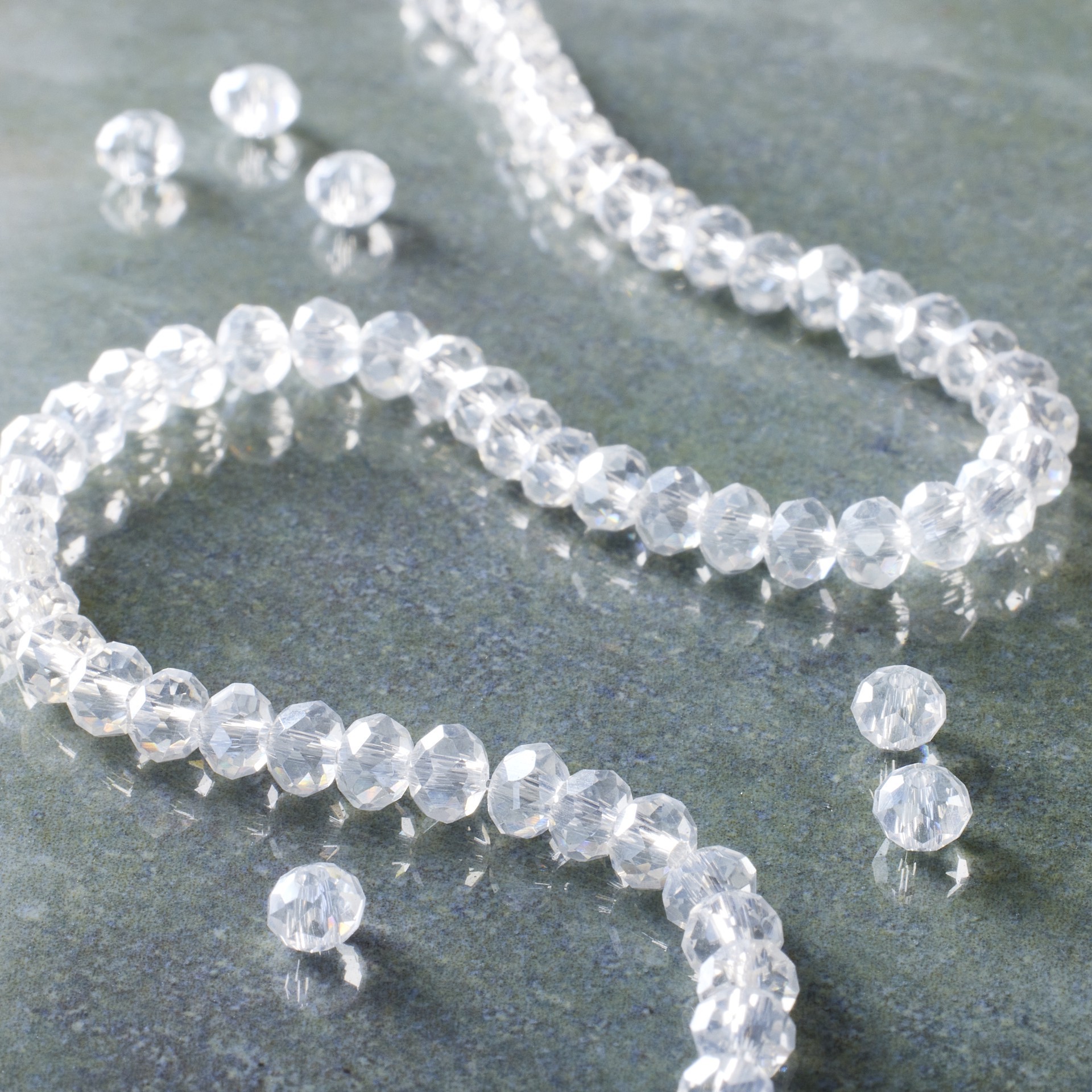 slide 3 of 3, Crystal Faceted Rondelle Beads, 4mm By Bead Landing, 4 mm