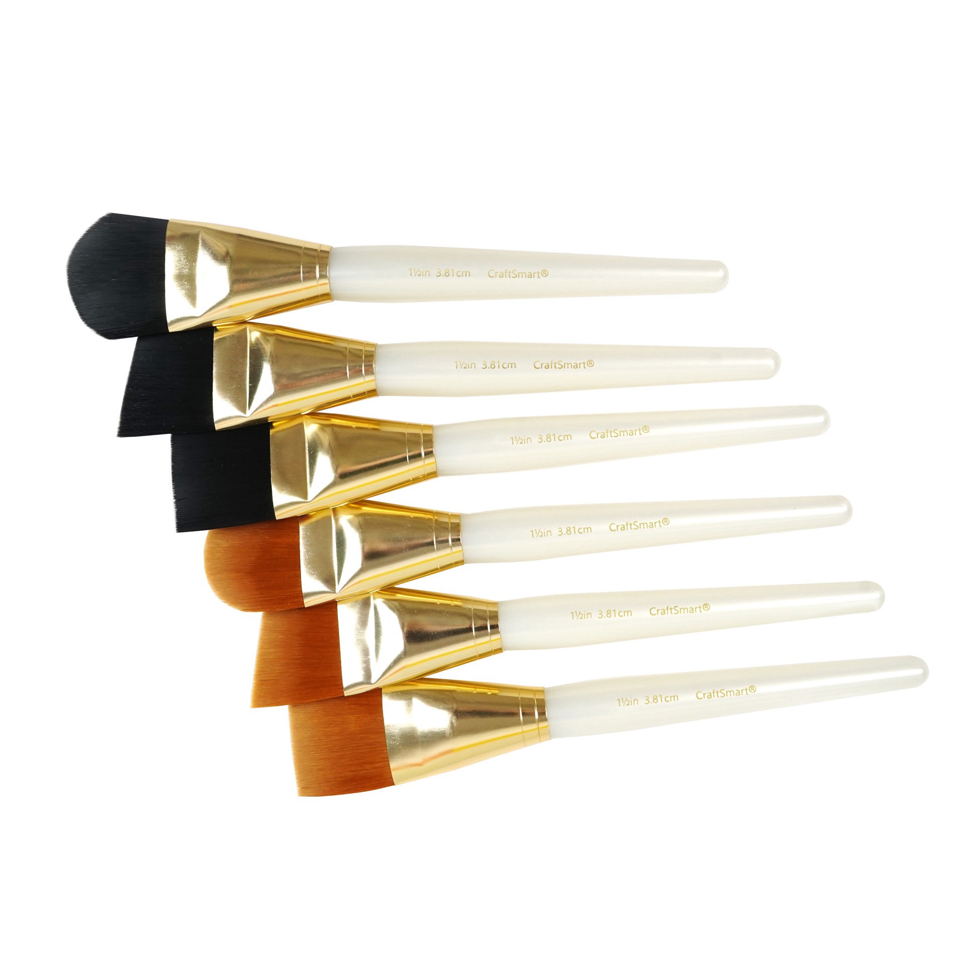 slide 2 of 5, Multi-Purpose 6 Piece Synthetic Extra-Large Brush Set By Craft Smart, 6 ct