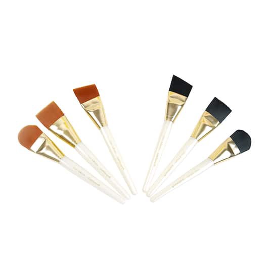 slide 1 of 5, Multi-Purpose 6 Piece Synthetic Extra-Large Brush Set By Craft Smart, 6 ct