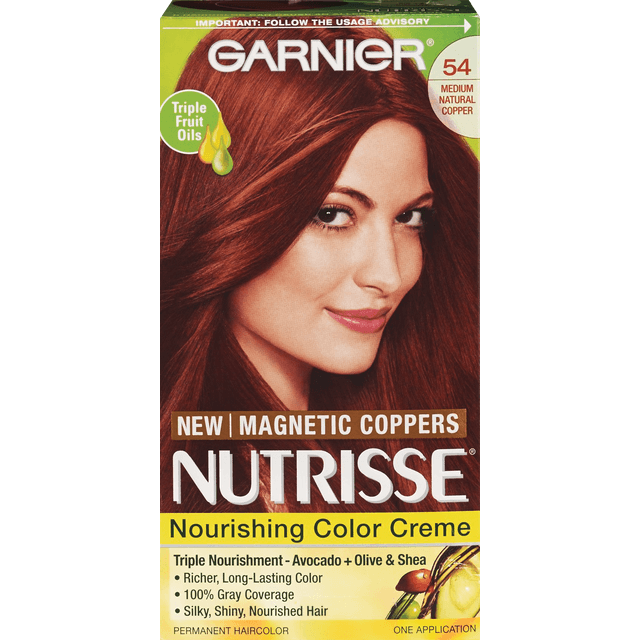 slide 1 of 1, Garnier Nourishing Color Creme 54 Medium Natural Copper, 1 ct