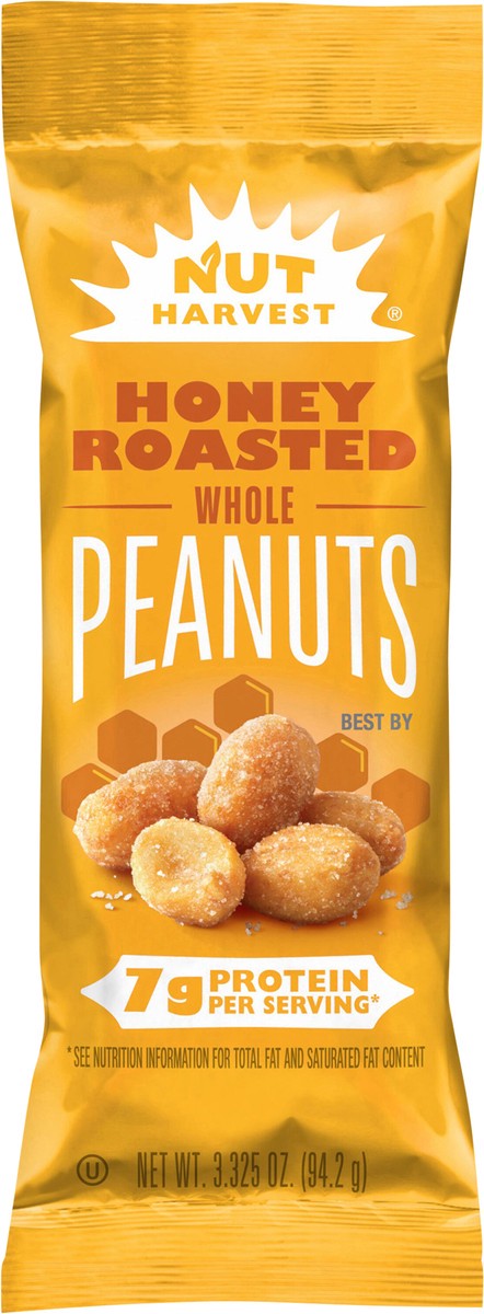 slide 3 of 8, Nut Harvest Whole Peanuts Honey Roasted 3.325 Oz, 3.33 oz