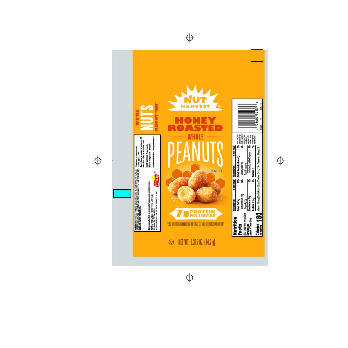 slide 7 of 8, Nut Harvest Whole Peanuts Honey Roasted 3.325 Oz, 3.33 oz