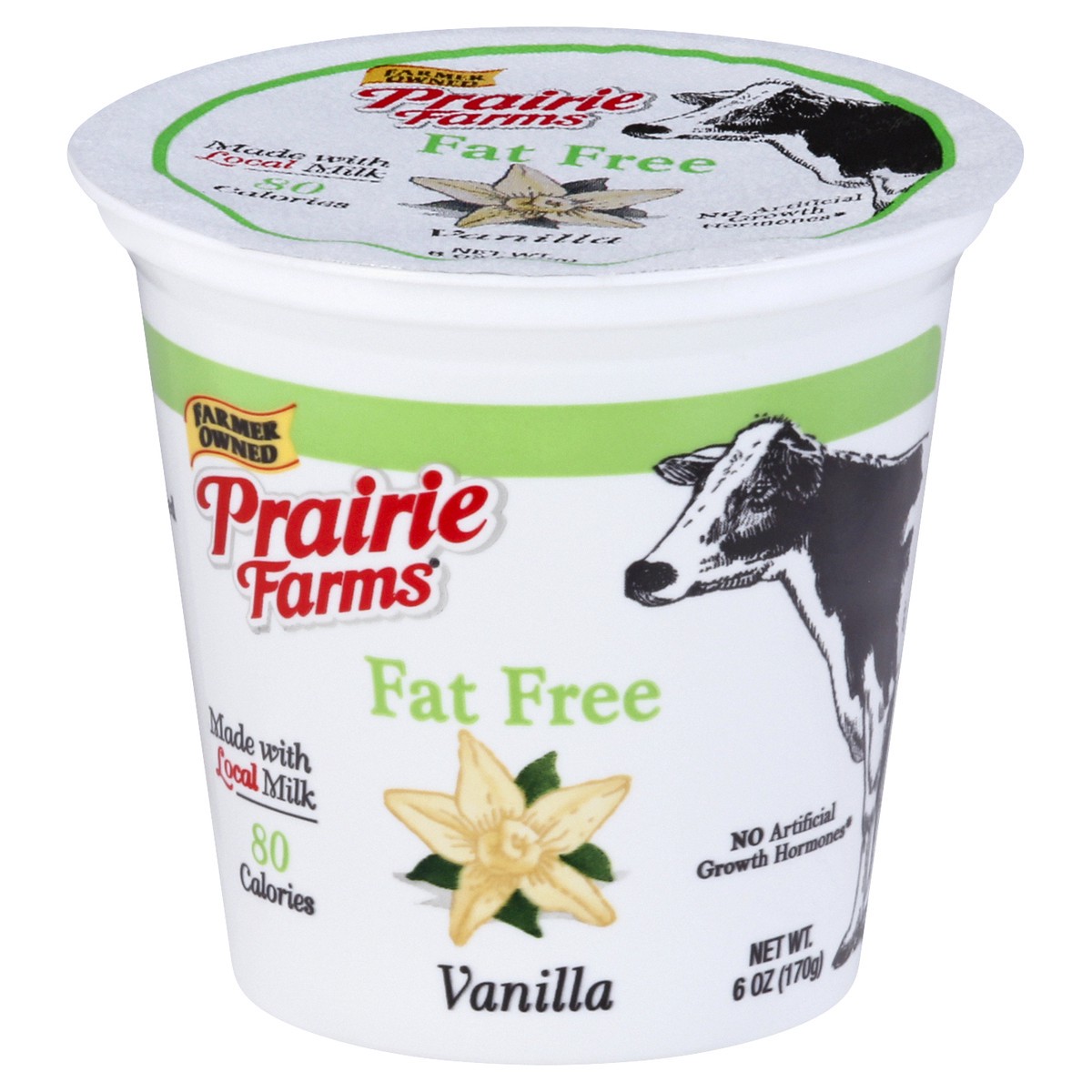 slide 1 of 12, Prairie Farms Fat Free Blended Vanilla Yogurt 6 oz, 6 oz