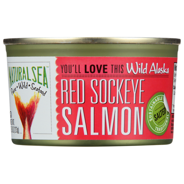 slide 1 of 1, Natural Sea Natsea Salmon Red Salted, 7.5 oz