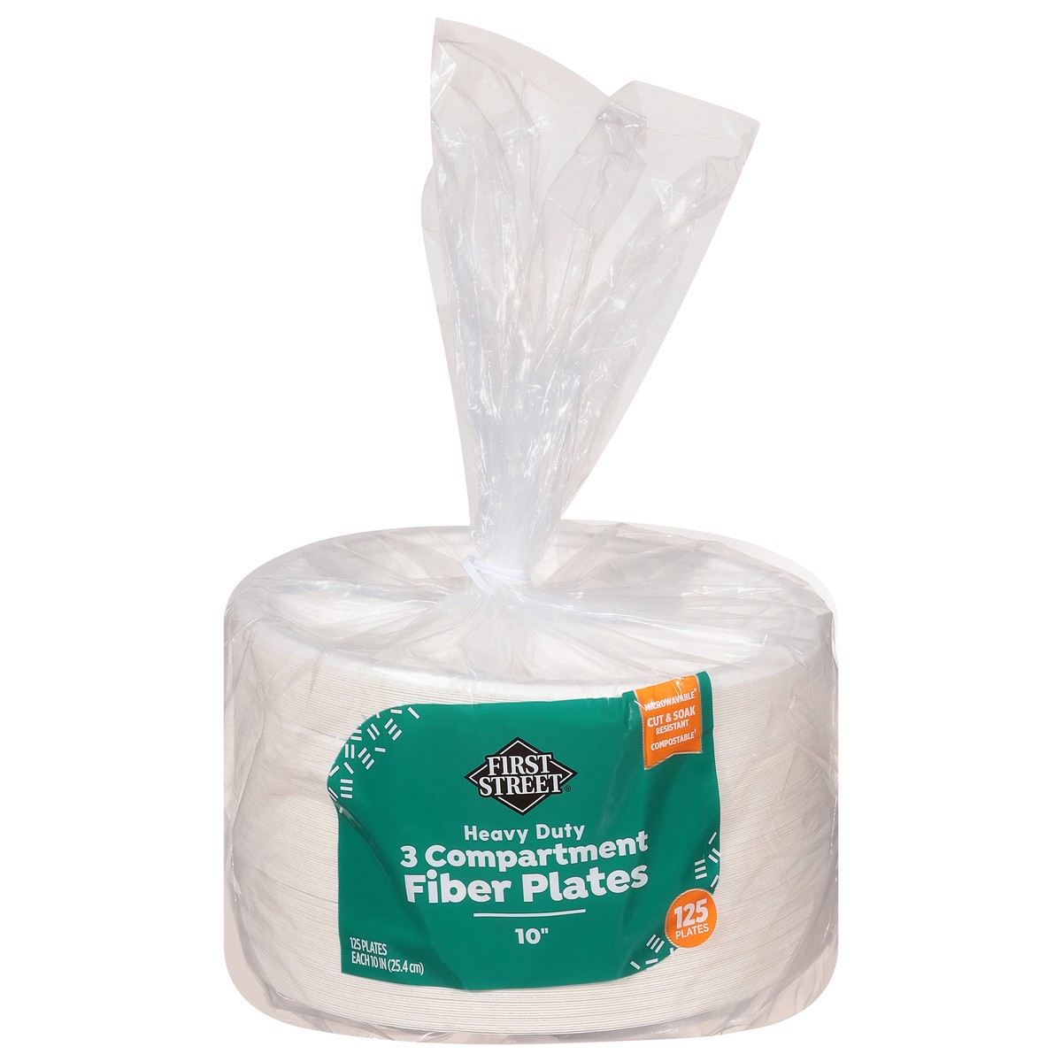 slide 9 of 11, First Street 10 Heavy Duty Compartment Plates, 125 ct