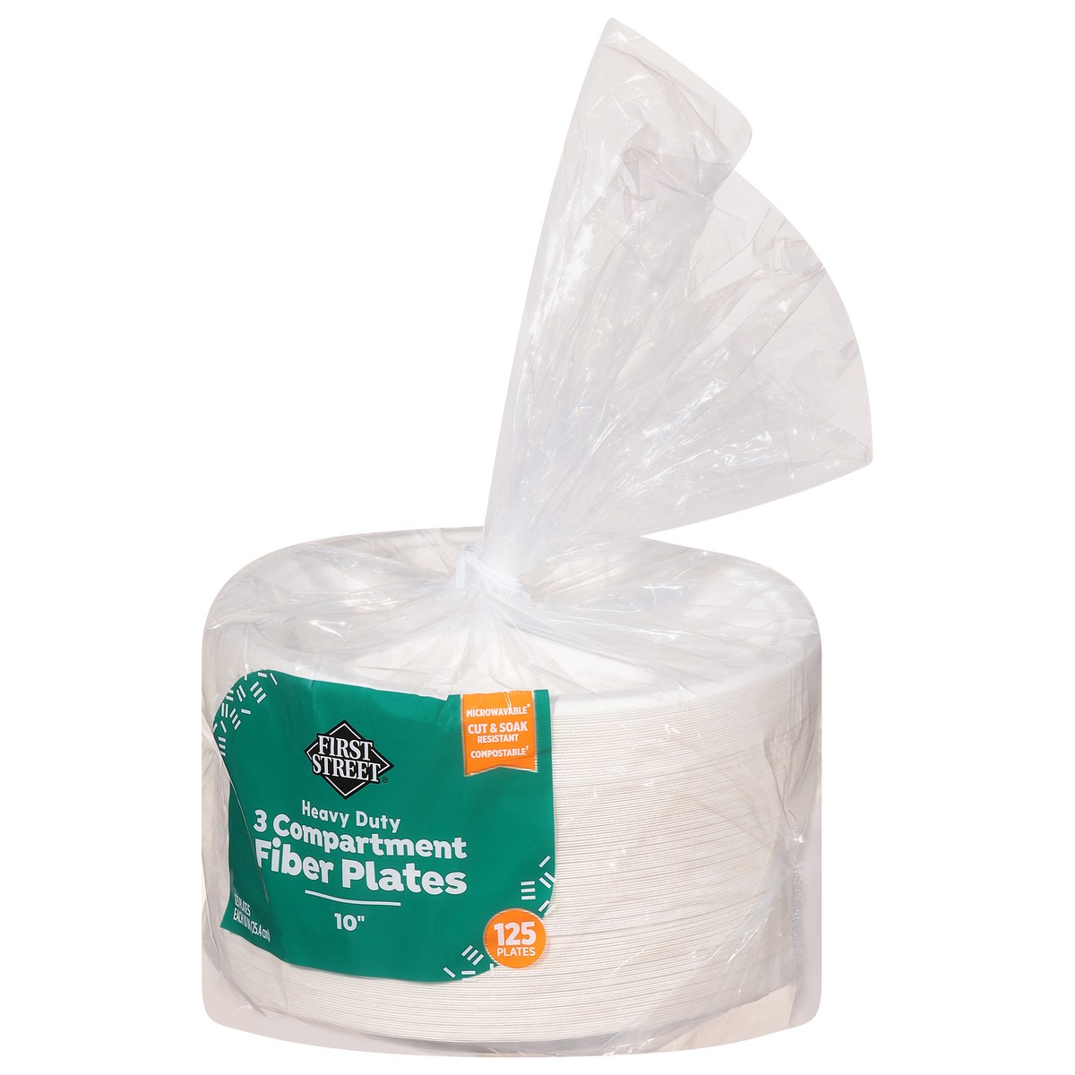 slide 3 of 11, First Street 10 Heavy Duty Compartment Plates, 125 ct