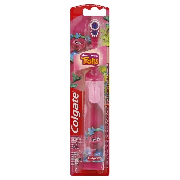 slide 1 of 5, Colgate Kids Trolls Power Toothbrush, 1 ct