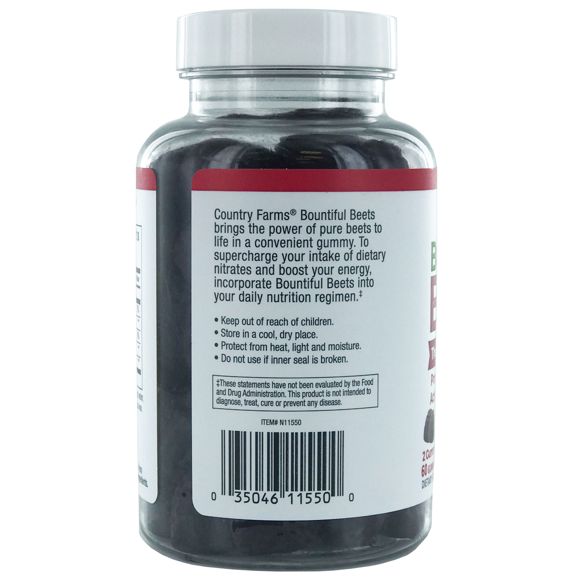 slide 2 of 3, Country Farms Black Cherry Bountiful Beets 60 Gummies, 60 ct