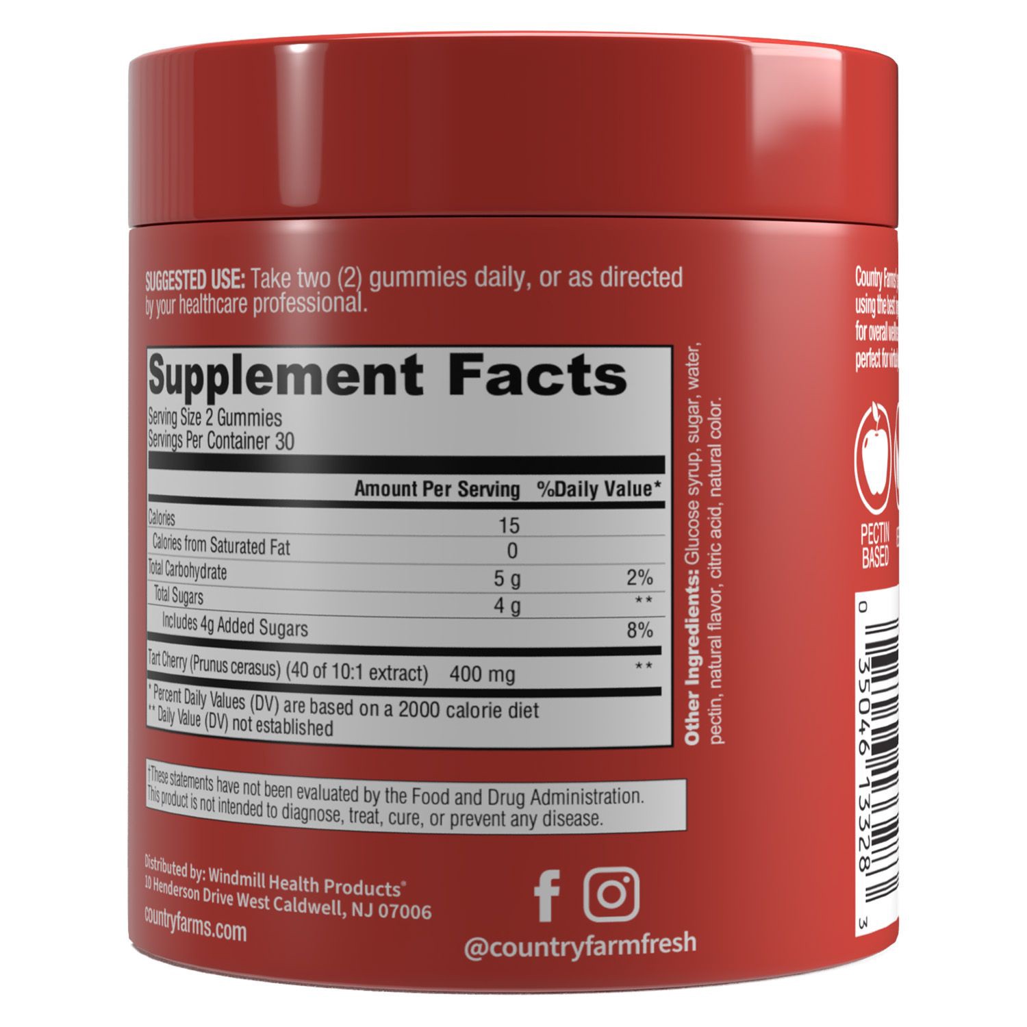 slide 3 of 3, Country Farms Tart Cherry Gmy - 60 ct, 60 ct