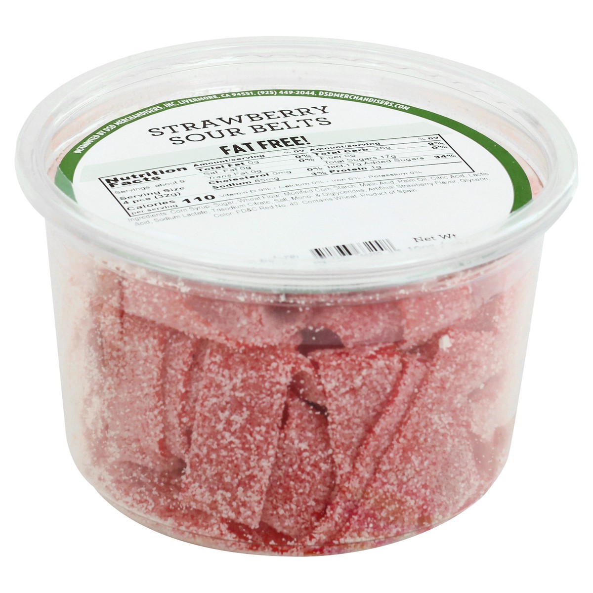 slide 3 of 12, DSD Merchandisers Strawberry Sour Belts 10 oz, 10 oz