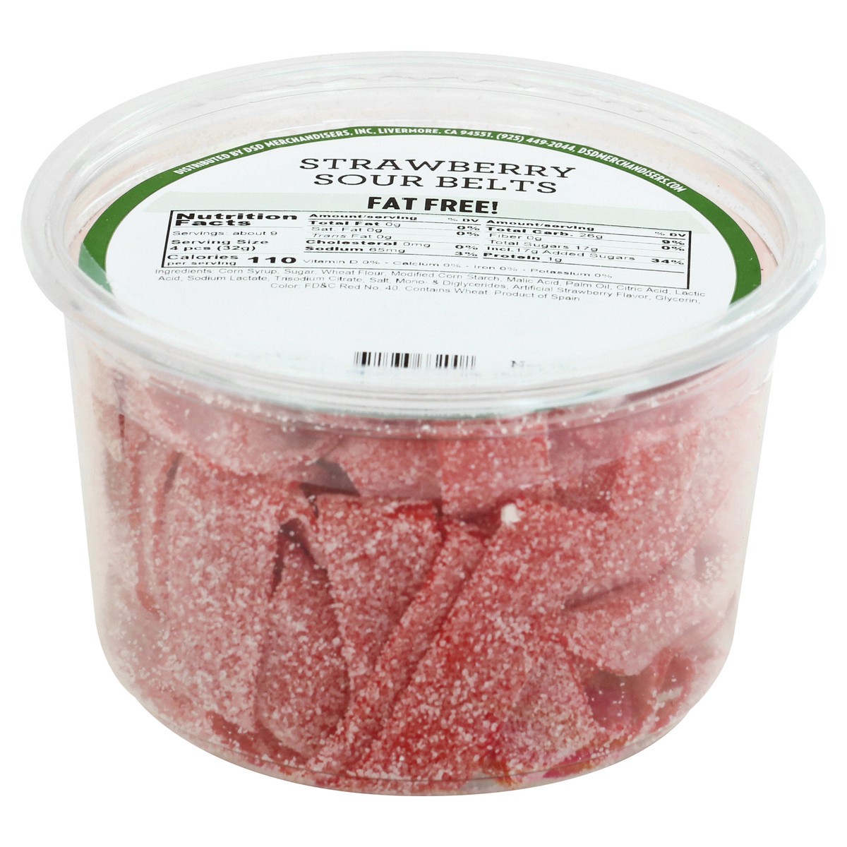 slide 6 of 12, DSD Merchandisers Strawberry Sour Belts 10 oz, 10 oz